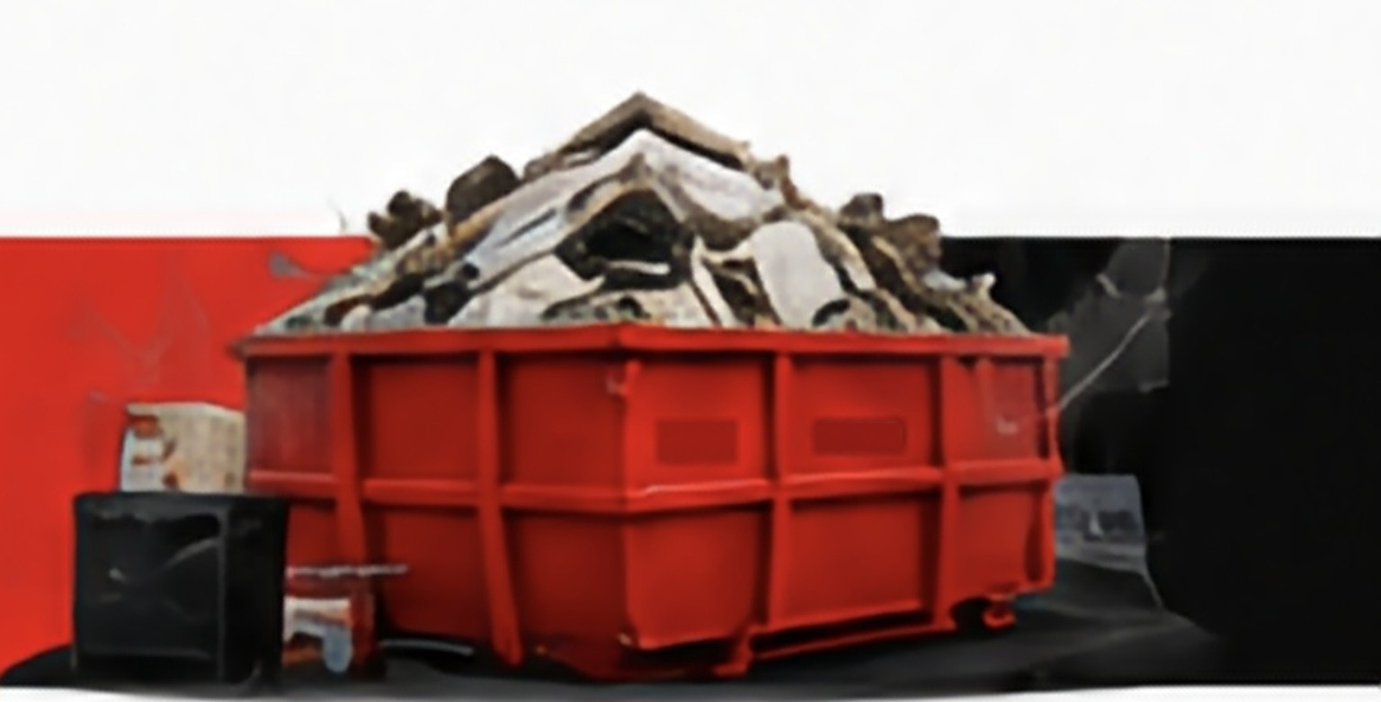 Bulk B Gone red dumpster rental